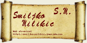 Smiljko Milikić vizit kartica